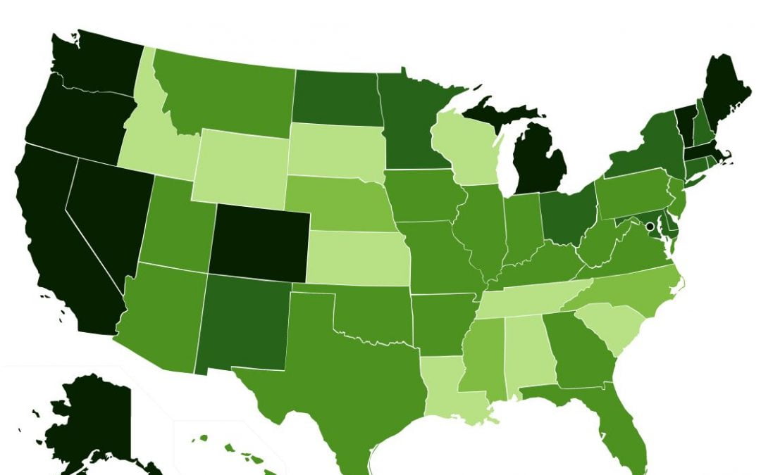 Map of Marijuana by State